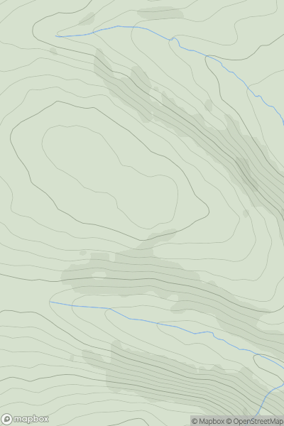 Thumbnail image for Little Hill [Welshpool to Hay-on-Wye] [SO171537] showing contour plot for surrounding peak